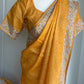Pure Tussar Hand Work Bandini Saree | Indian Sarees In USA | Mustard Color saree