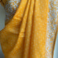 Pure Tussar Hand Work Bandini Saree | Indian Sarees In USA | Mustard Color saree