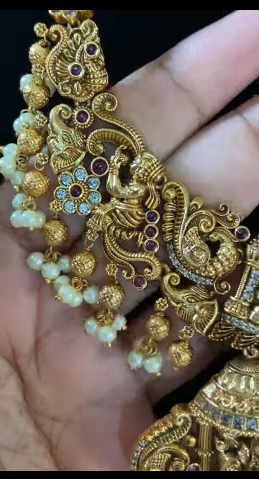 Antique Lakshmi Temple Necklace | Traditional Indian Jewelry