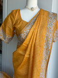 Pure Tussar Hand Work Bandini Saree | Indian Sarees In USA | Mustard Color saree