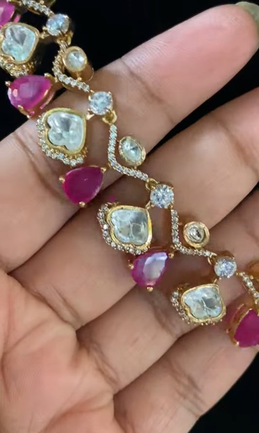 Moissanite Polki Kemp Necklace | Indian Necklace In USA