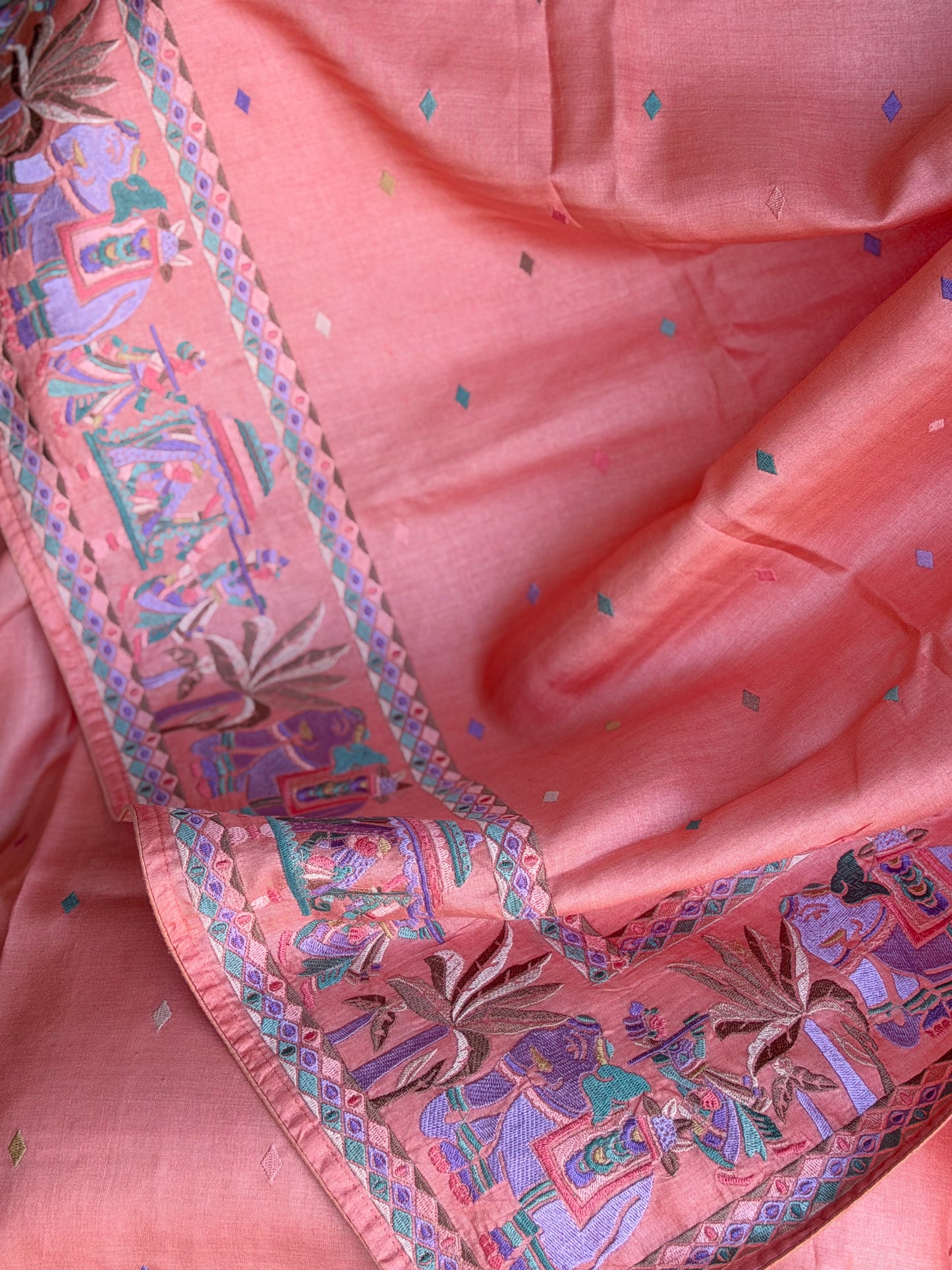 Pure Tussar Silk Embroidery Saree | Partywear Saree | Sarees in USA