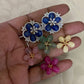AD Changeable Earrings | Beautiful Multi Colour Earrings | Beaded Flowers Earrings