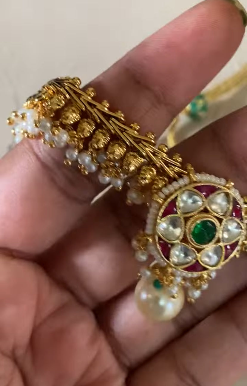 Antique Kundan Necklace with Earrings | Indian Necklace