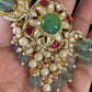Ahmedabadi Kundan & Green Beads Necklace | Latest Necklace