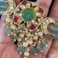 Ahmedabadi Kundan & Green Beads Necklace | Latest Necklace