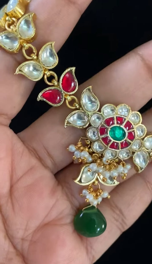 Jadau Kundan Choker With Earrings | Indian traditional jewelry