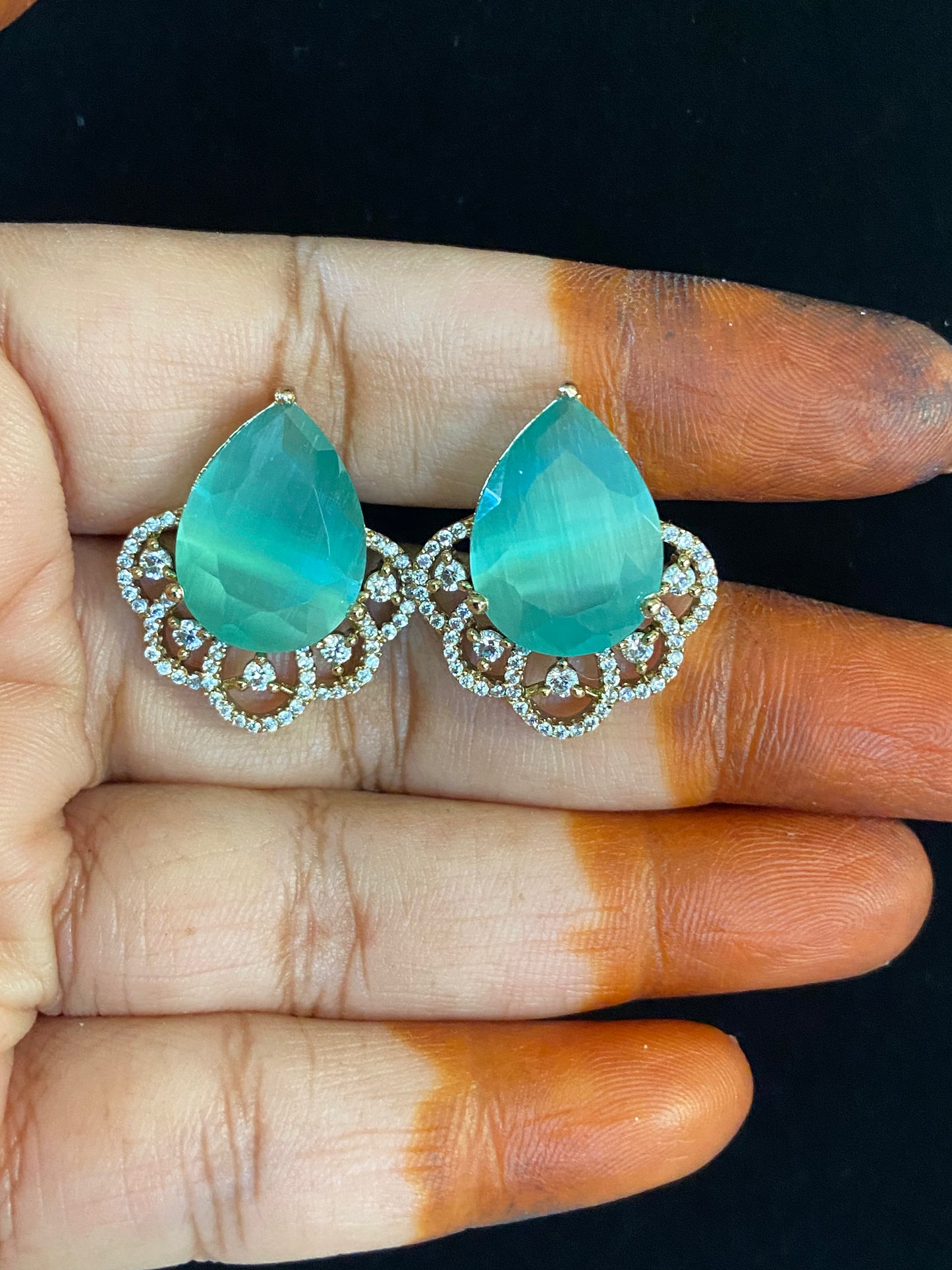 Victorian AD Studs | Indian Earrings