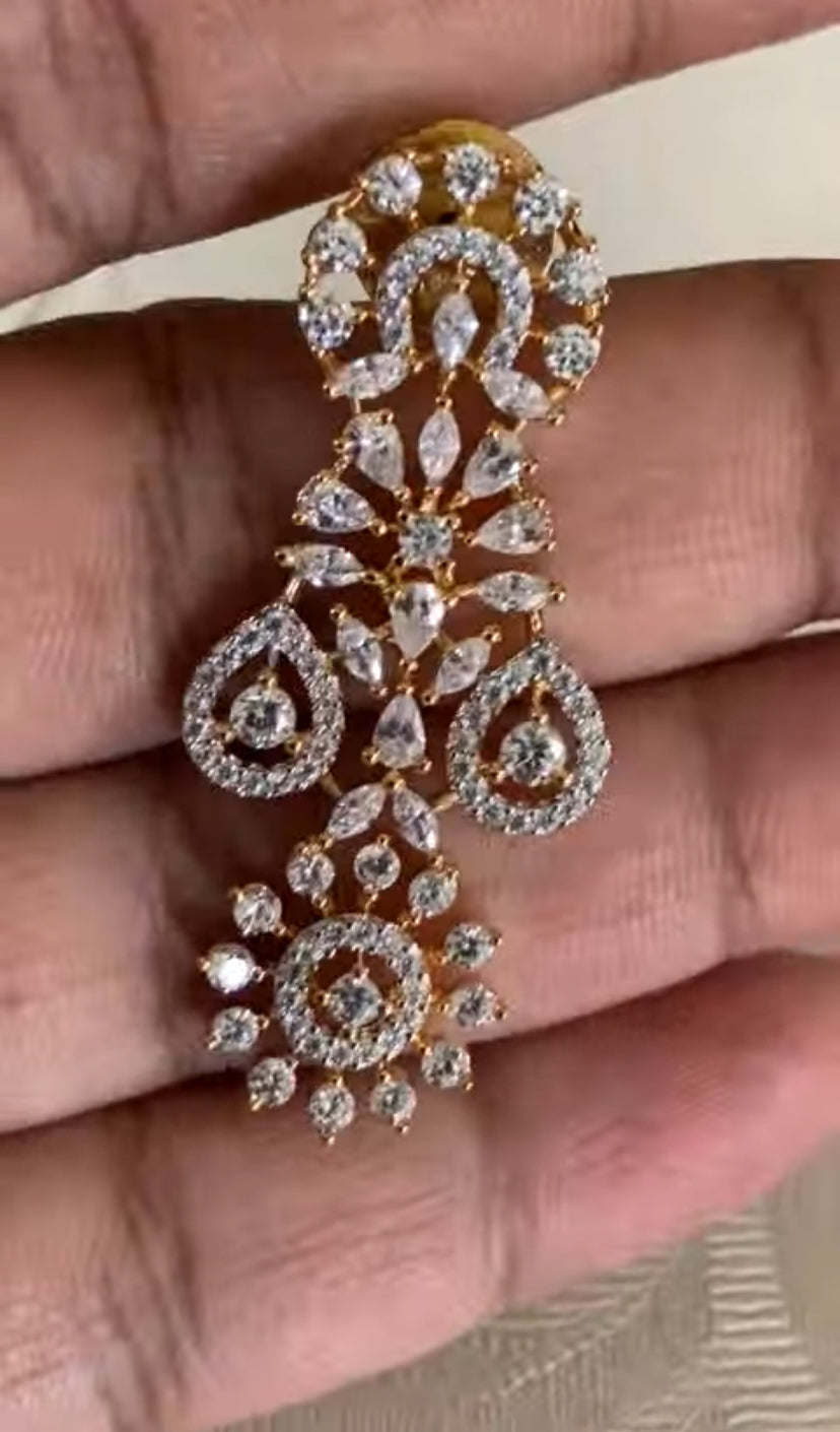 American Diamond Necklace With Earrings | Indian Jewelry In USA