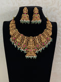 Traditional Temple Lakshmi Necklace Set | Indian Bridal Jewelry