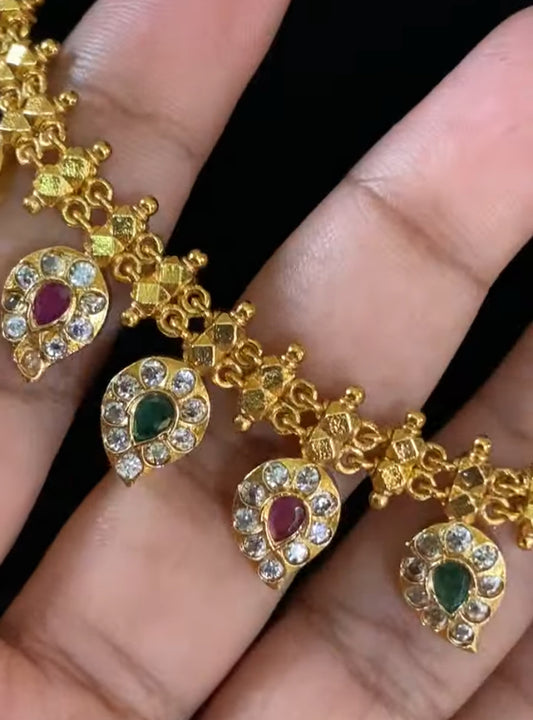 AD Mango Necklace Set | Indian Necklace