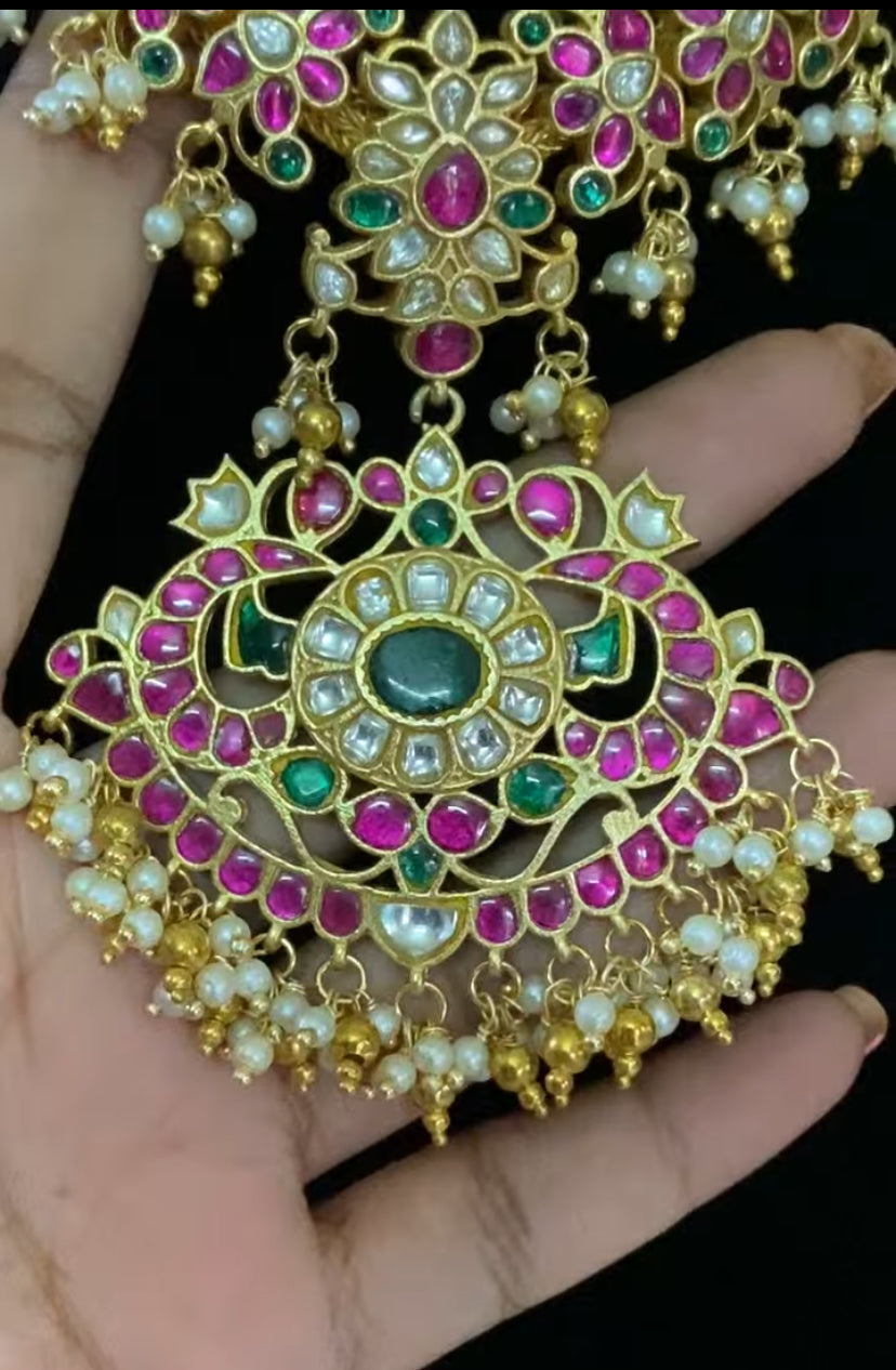 Jadau Kundan Necklace With Earrings | Traditional Necklace In USA