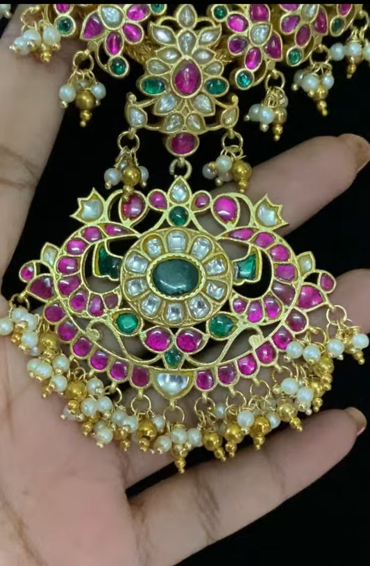 Jadau Kundan Necklace With Earrings | Traditional Necklace In USA