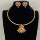 Antique Pendant Hasli With Studs | Traditional Indian jewelry