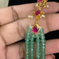Jadau Onyx Beads Mala With Earrings | Beads Necklace
