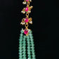 Jadau Onyx Beads Mala With Earrings | Beads Necklace