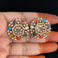 Multicolour & AD Big Size Studs | Indian Earrings | Gift Idea | Navratan Earrings