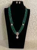 Green Beads Kundan Necklace | Indian jewellery in USA