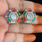 Polki Multi colour Kundan Studs |