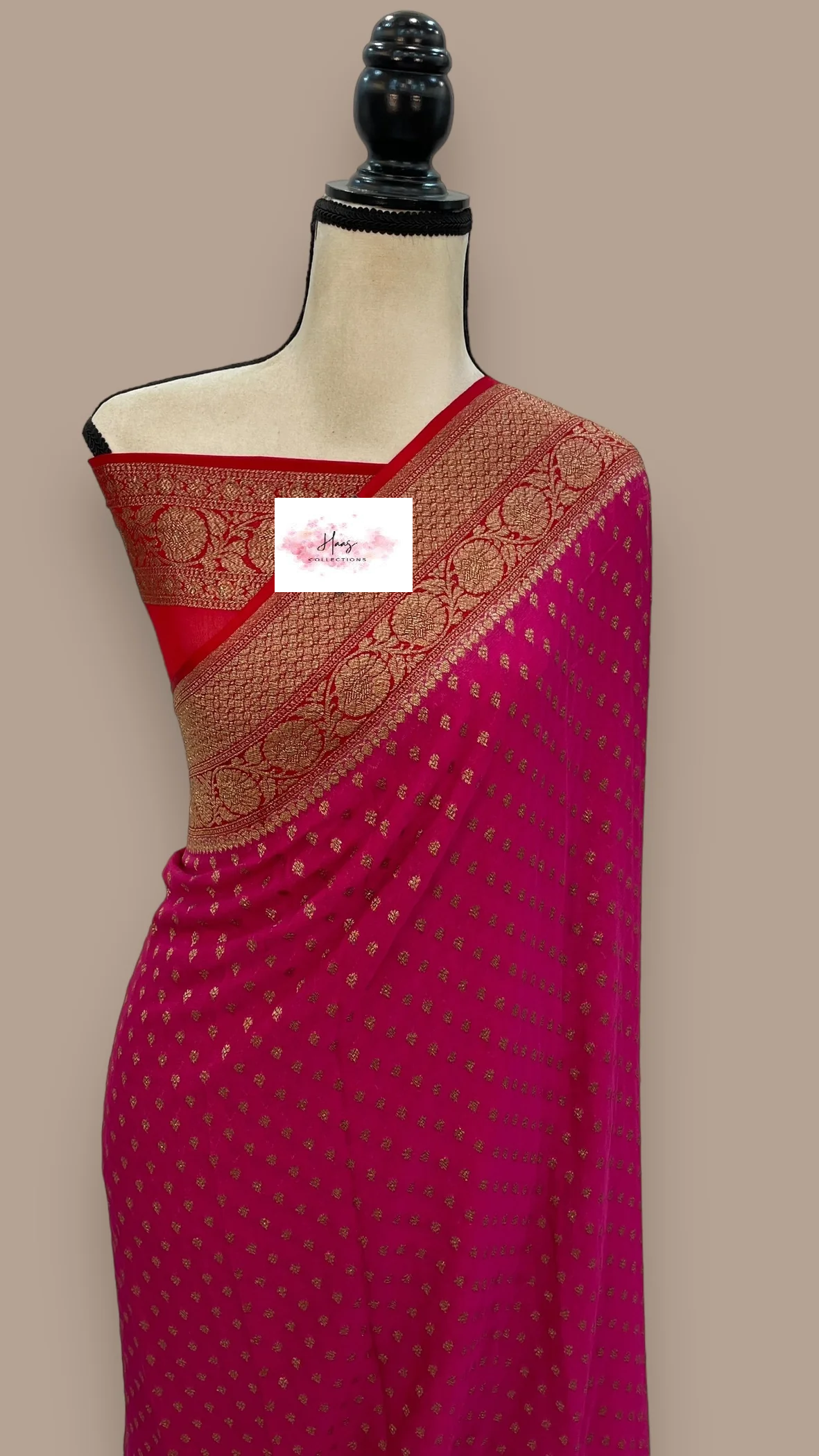 Pure georgette banarasi saree