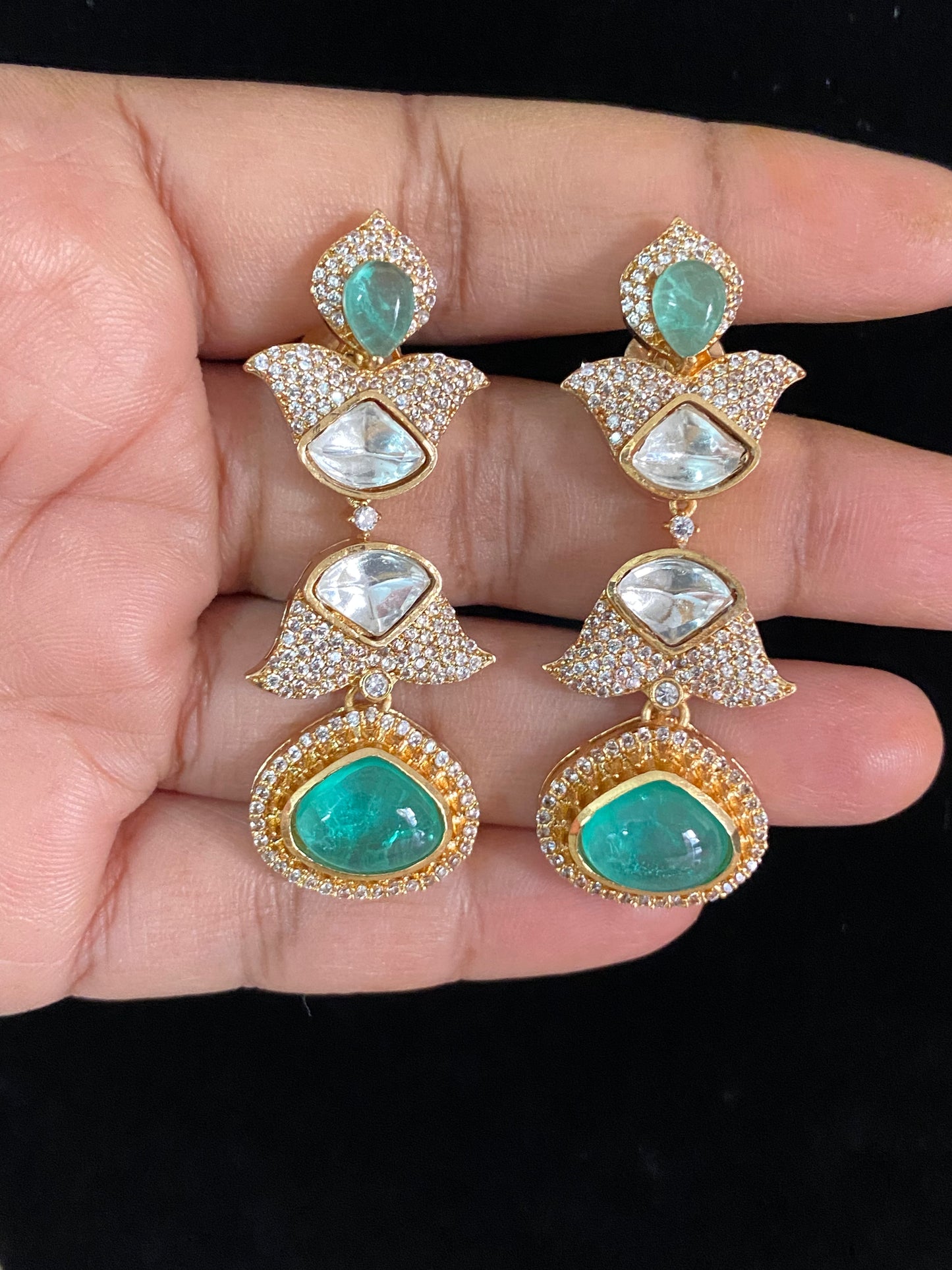 AD Kundan Earrings | Indian Jewelry In USA | Gift Idea