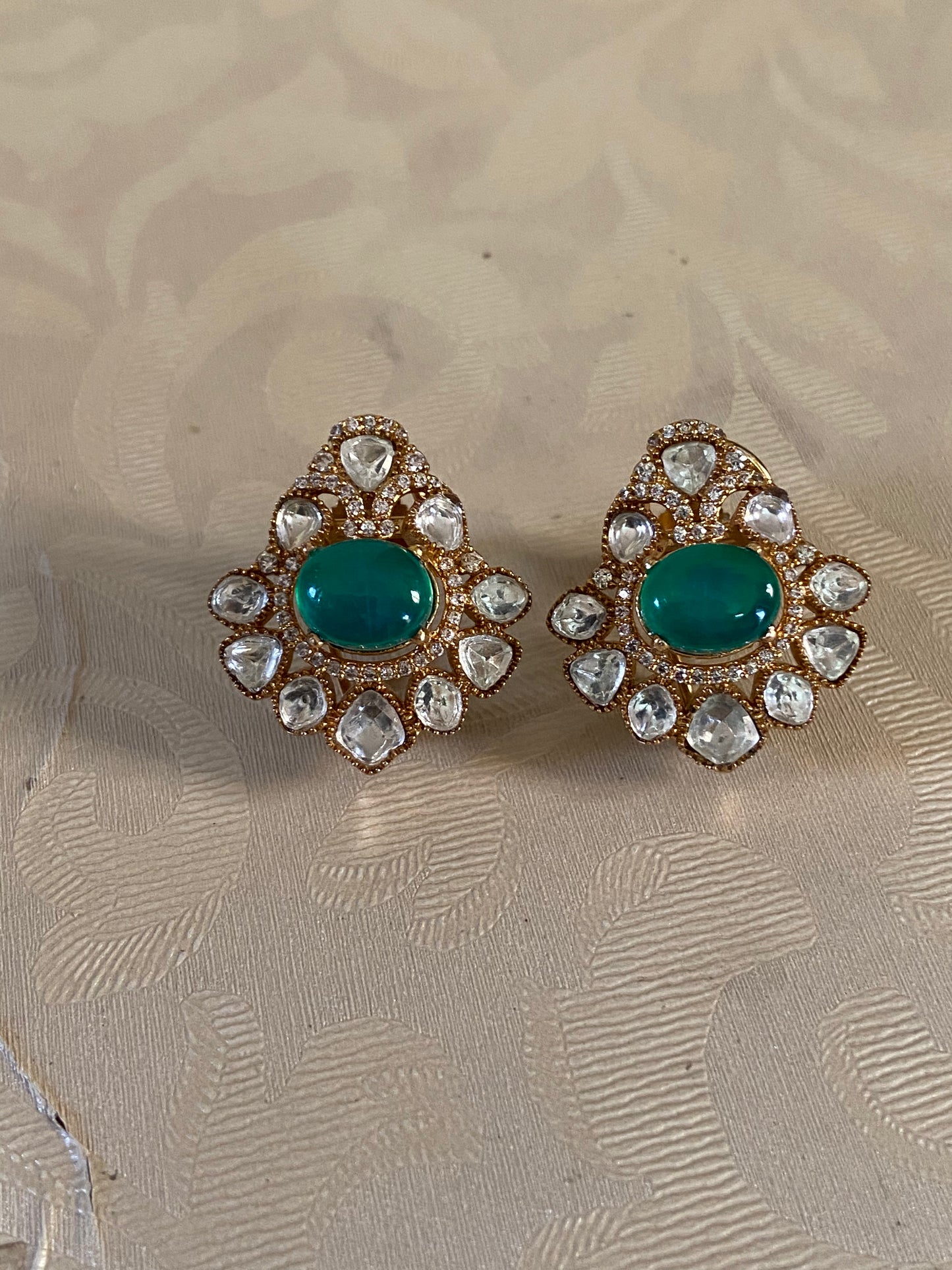 Moissanite Studs | Indian Earrings
