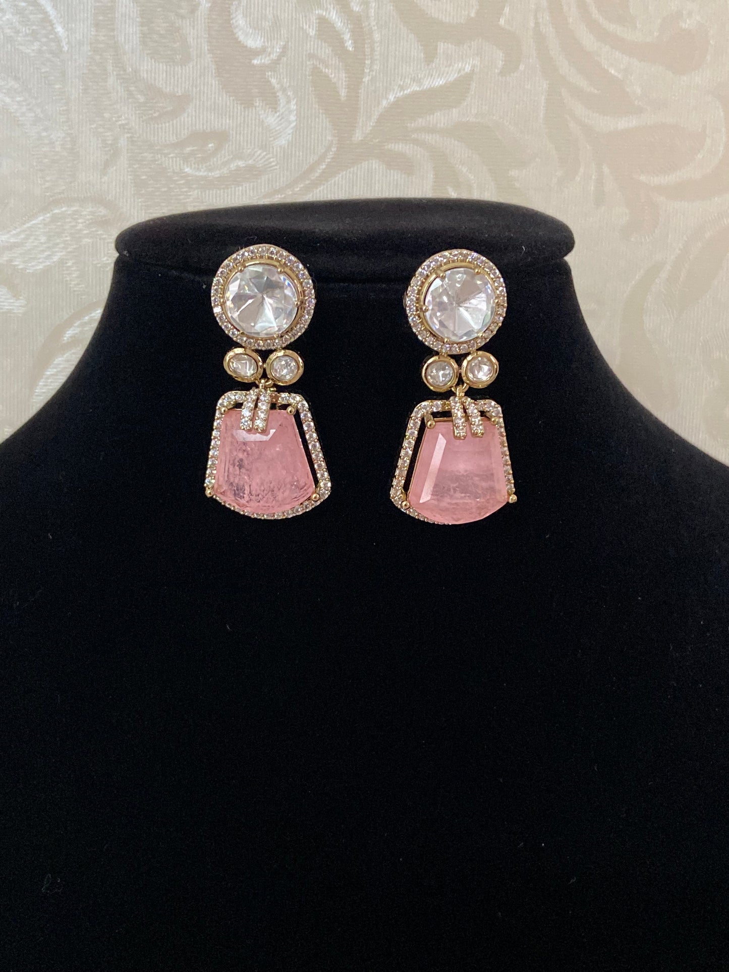 Mehandi Plating Kundan Earrings | Indian Jewelry In USA