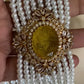 CZ Kundan  Pearl Choker Set | Antique Indian Necklace