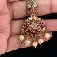 AD Kemp Peacock Maang Tikka | South Indian Jewelry In USA