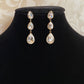 AD Chain Tear Drop Earrings