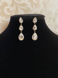 AD Chain Tear Drop Earrings