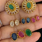 CZ Necklace With exchangeable stones| Indian jewelry | Interchangeable Stone Set