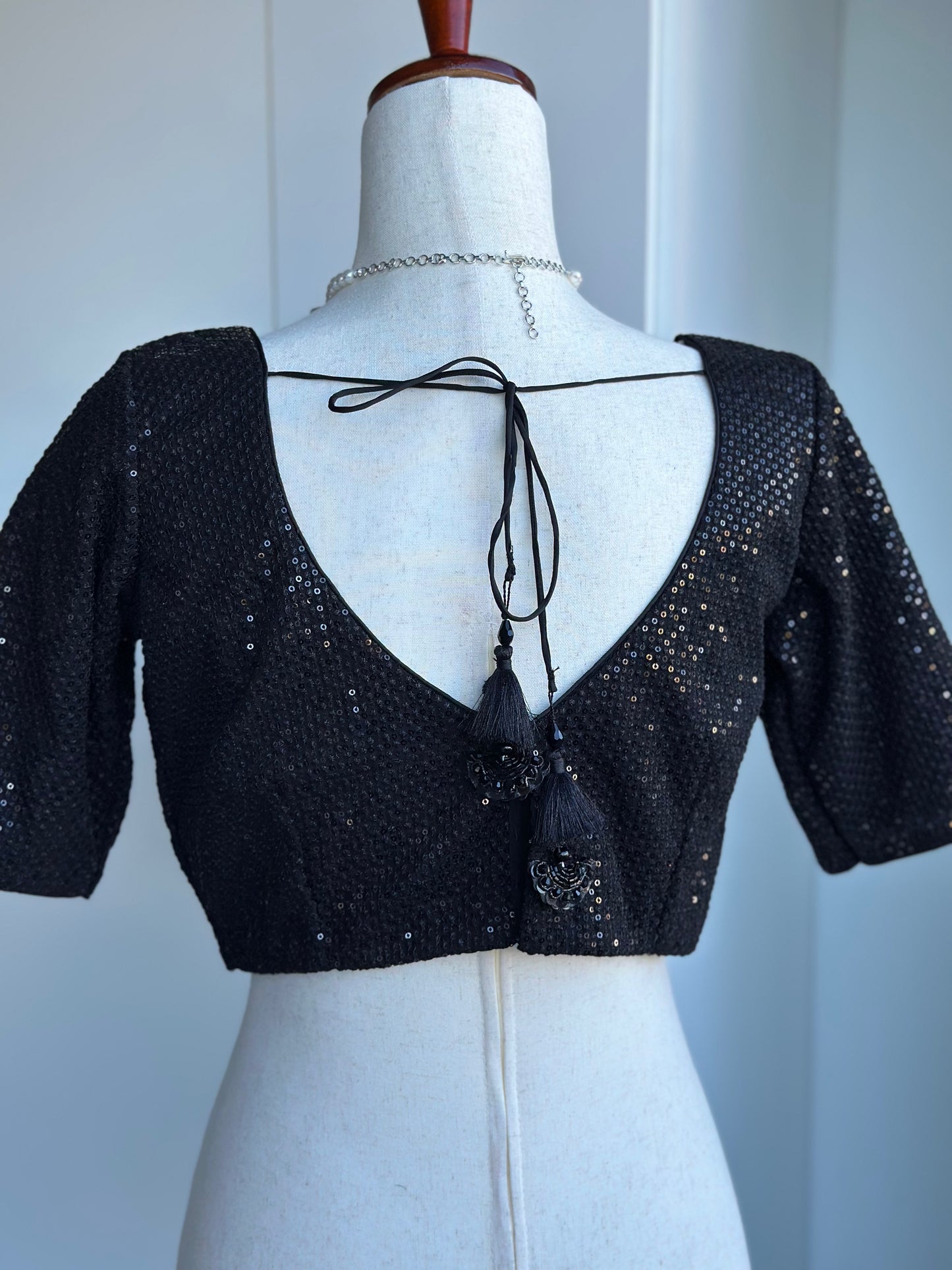 Black Sequin Blouse | Readymade Blouse In USA