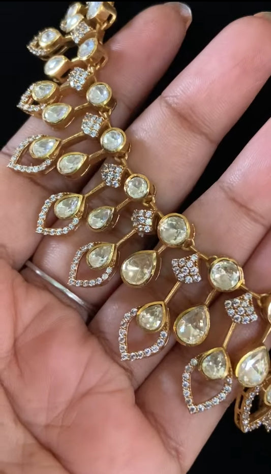 Moissanite Necklace With Earrings | Indian Necklace In USA