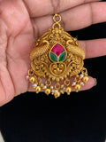 Antique Peacock  Maang Tikka | Traditional Temple Maang Tikka