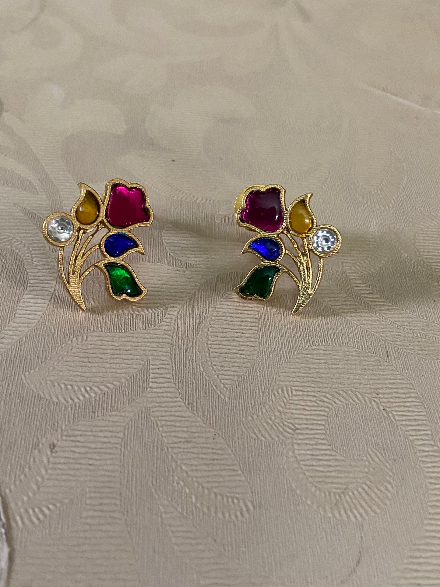 Jadau Kundan Studs  | Indian Earrings