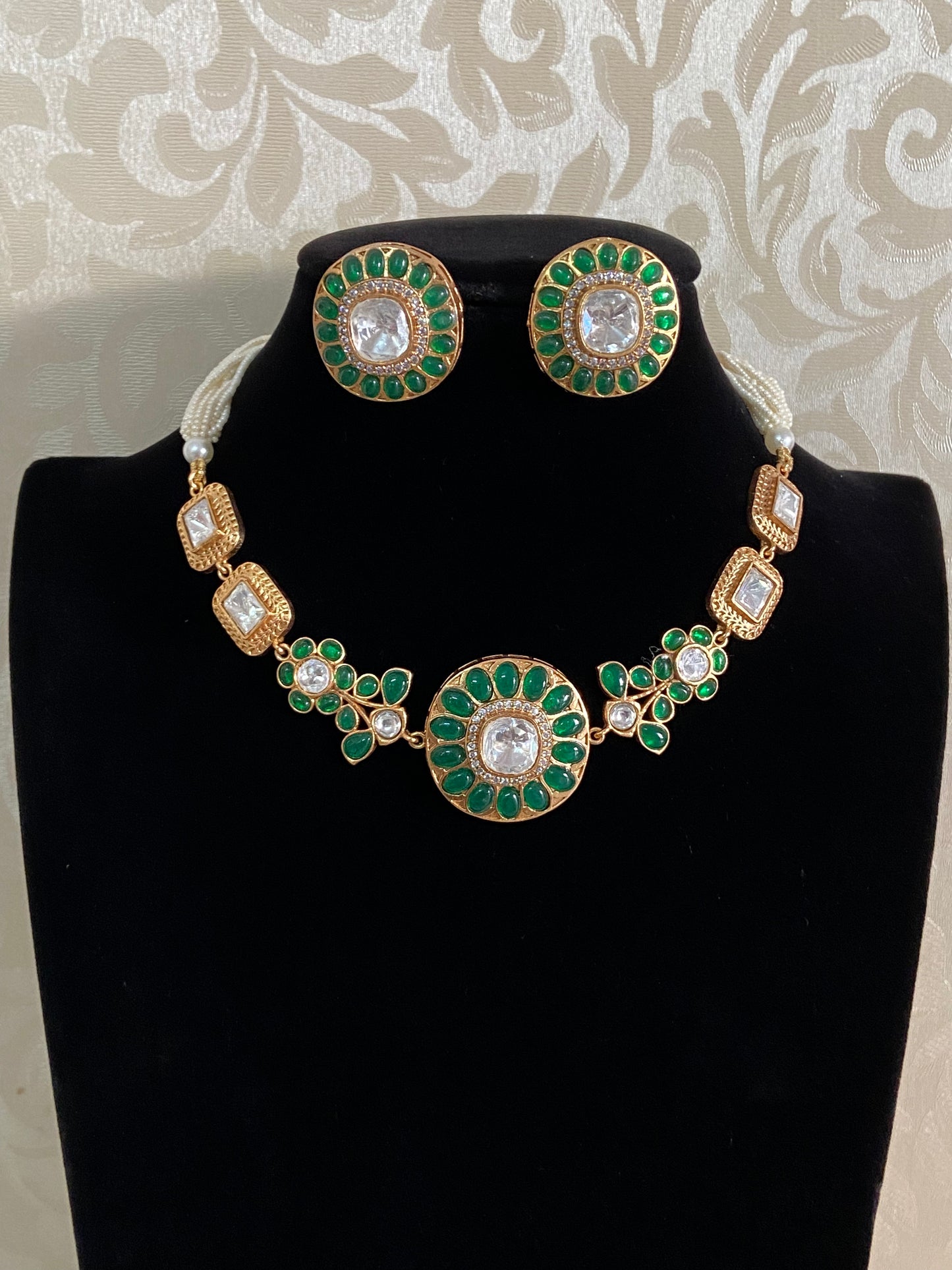 Kundan Choker With Studs | Indian Necklace