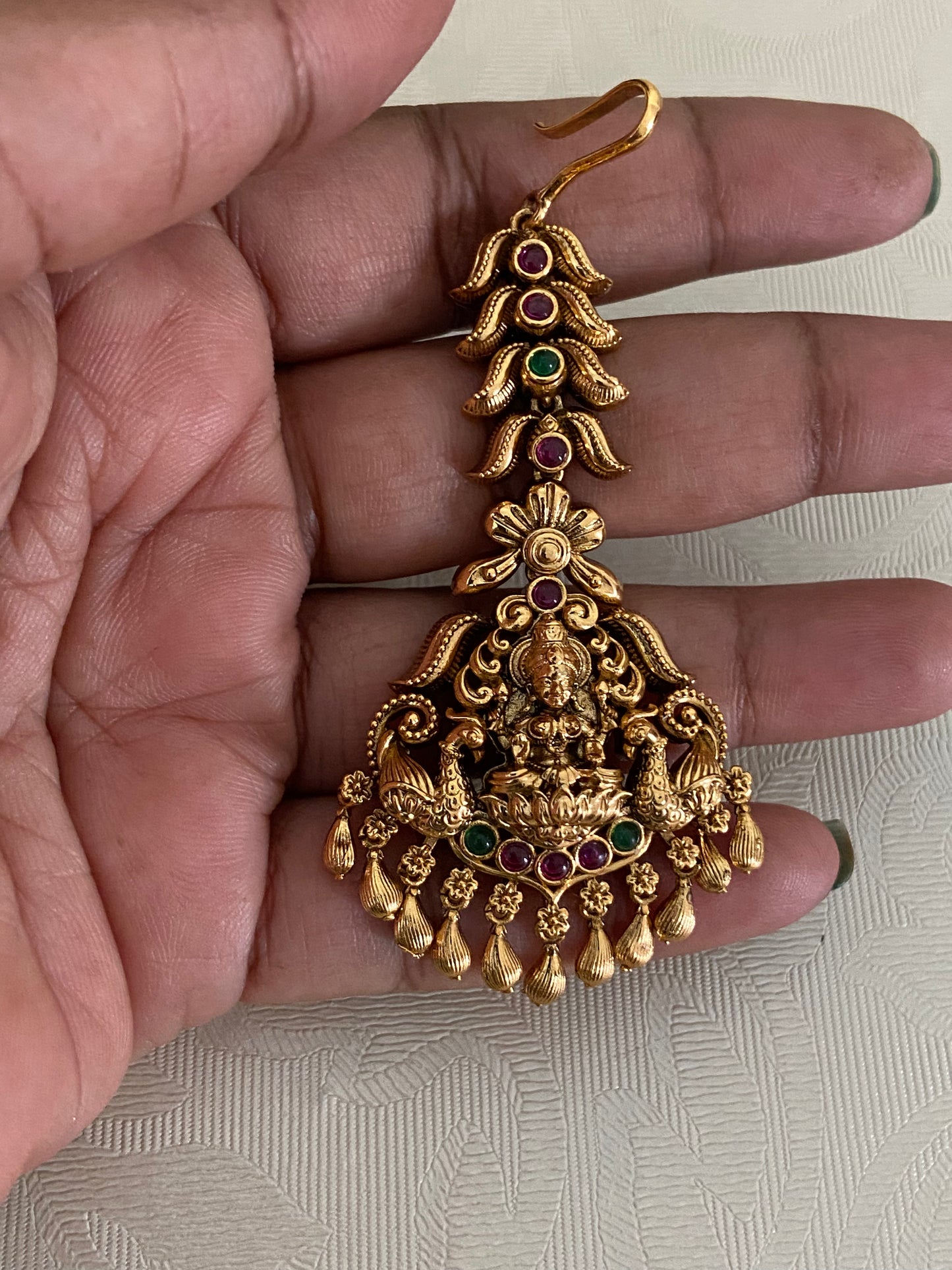 Temple Lakshmi Maang Tikka | Traditional Indian Jewelry