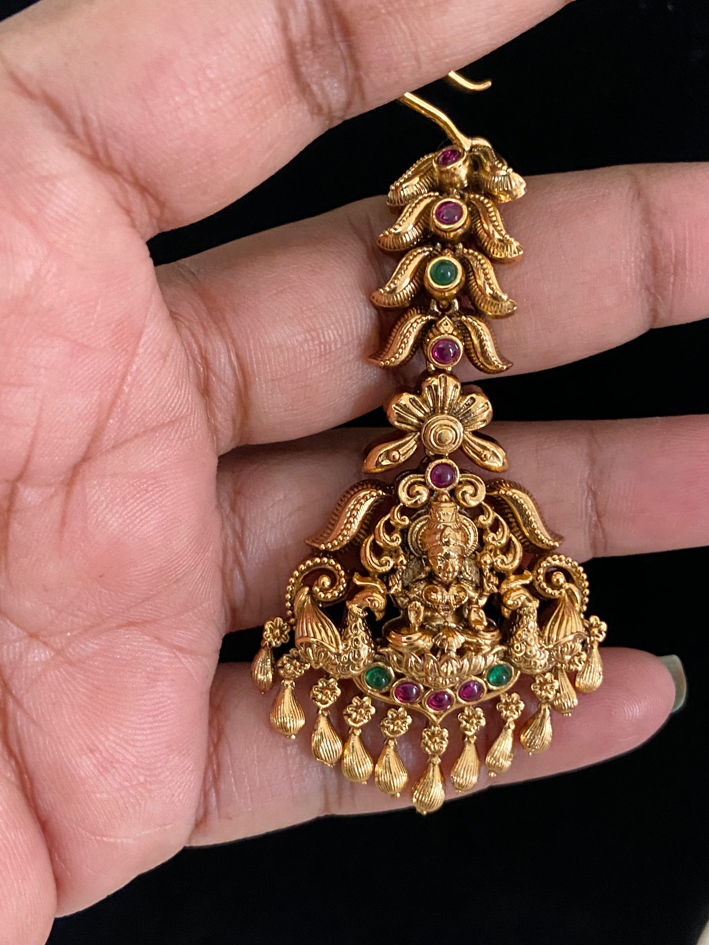Temple Lakshmi Maang Tikka | Traditional Indian Jewelry