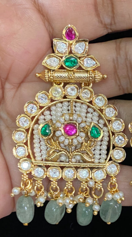 Moissanite Kundan Earrings