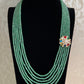 Navaratan Side Pendant Beads Mala With Studs | Indian Jewelry In USA