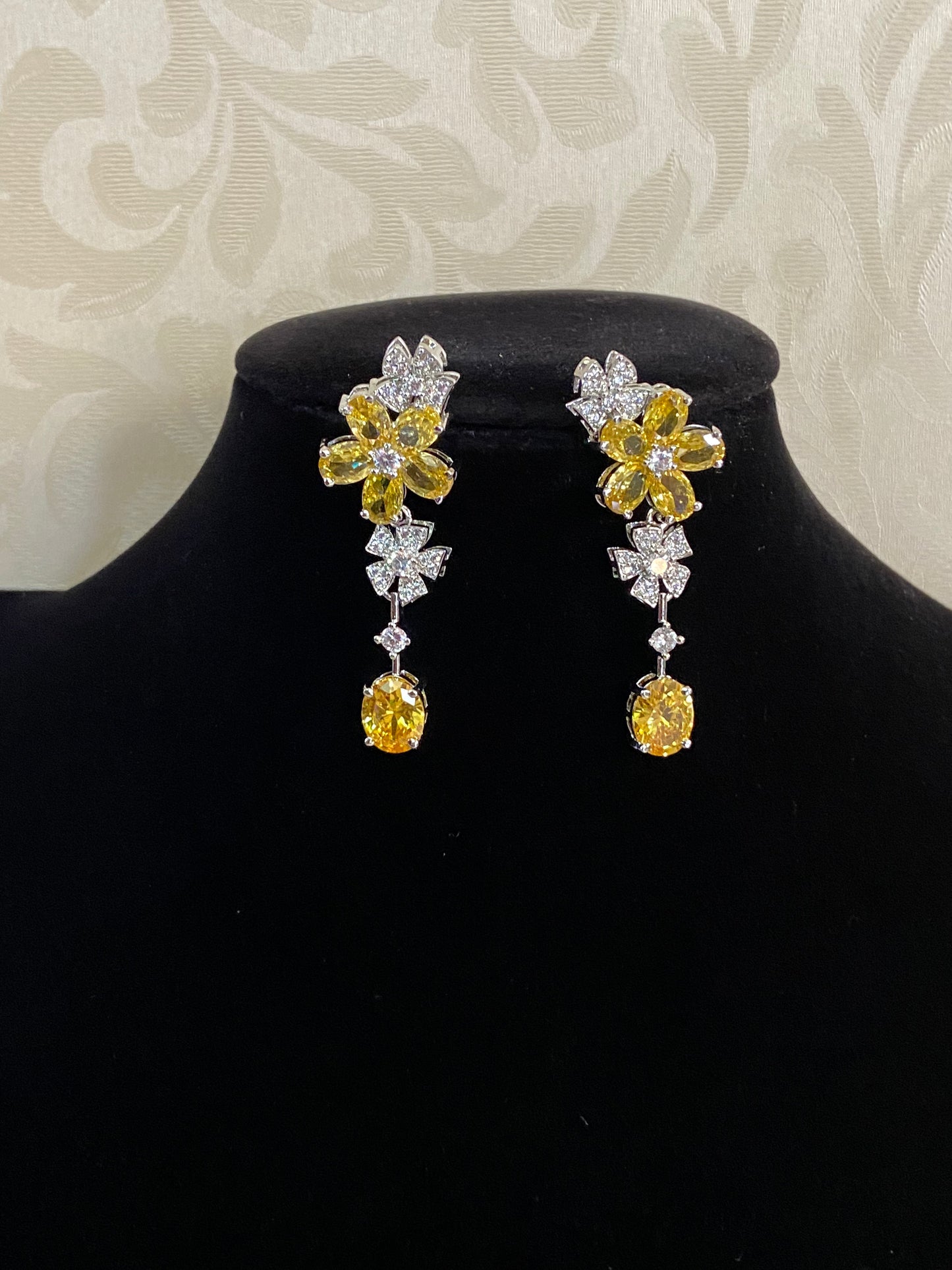 Tanzanite floral Earrings | Indian Earrings