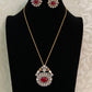 Victorian Pendant Neck Chain With Earring | Latest Necklace