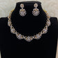 AD Floral Necklace with Earrings | South Indian Jewelry In USA