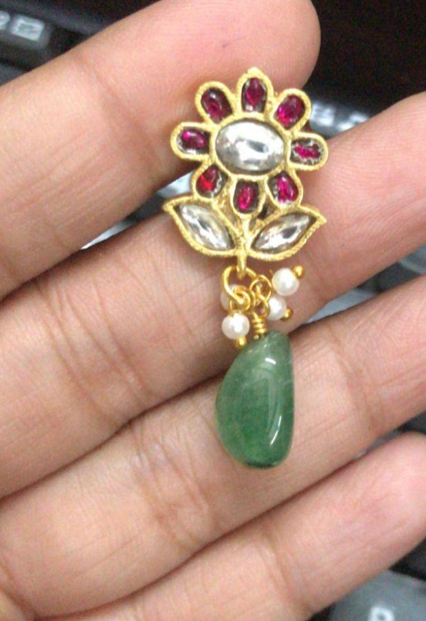Kundan Flower Earrings | Indian Jewelry in USA