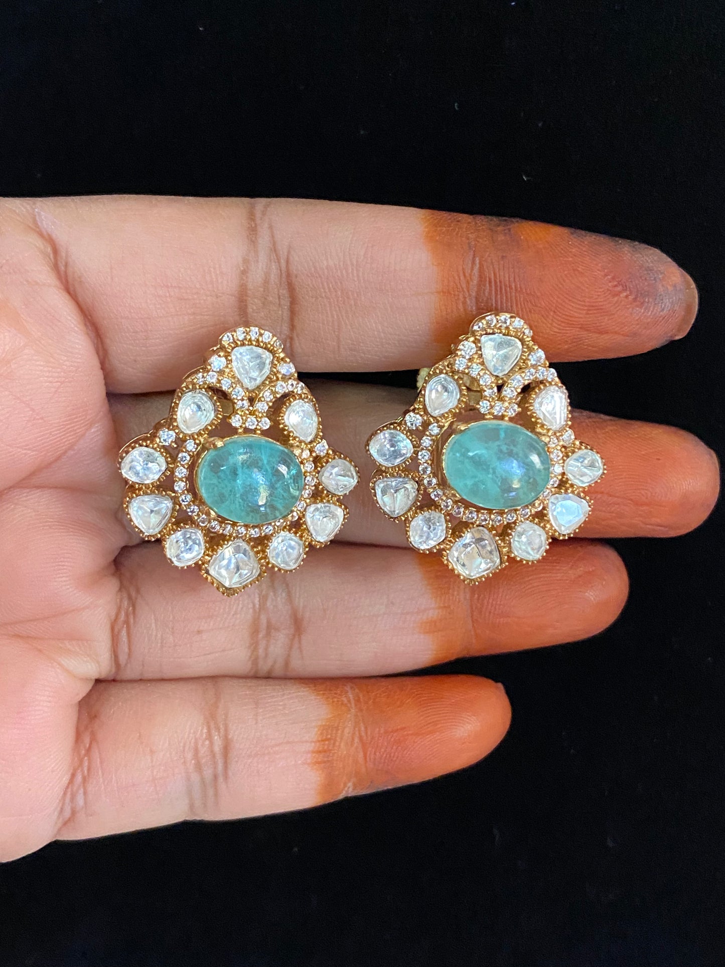 Moissanite Studs | Indian Earrings