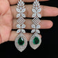 Contemporary AD Earrings |   AD Emerald Earrings