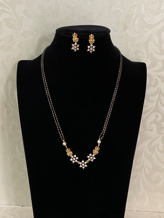 AD Flower & Lakshmi Ideal Mangalsutra | Traditional Mangalsutra