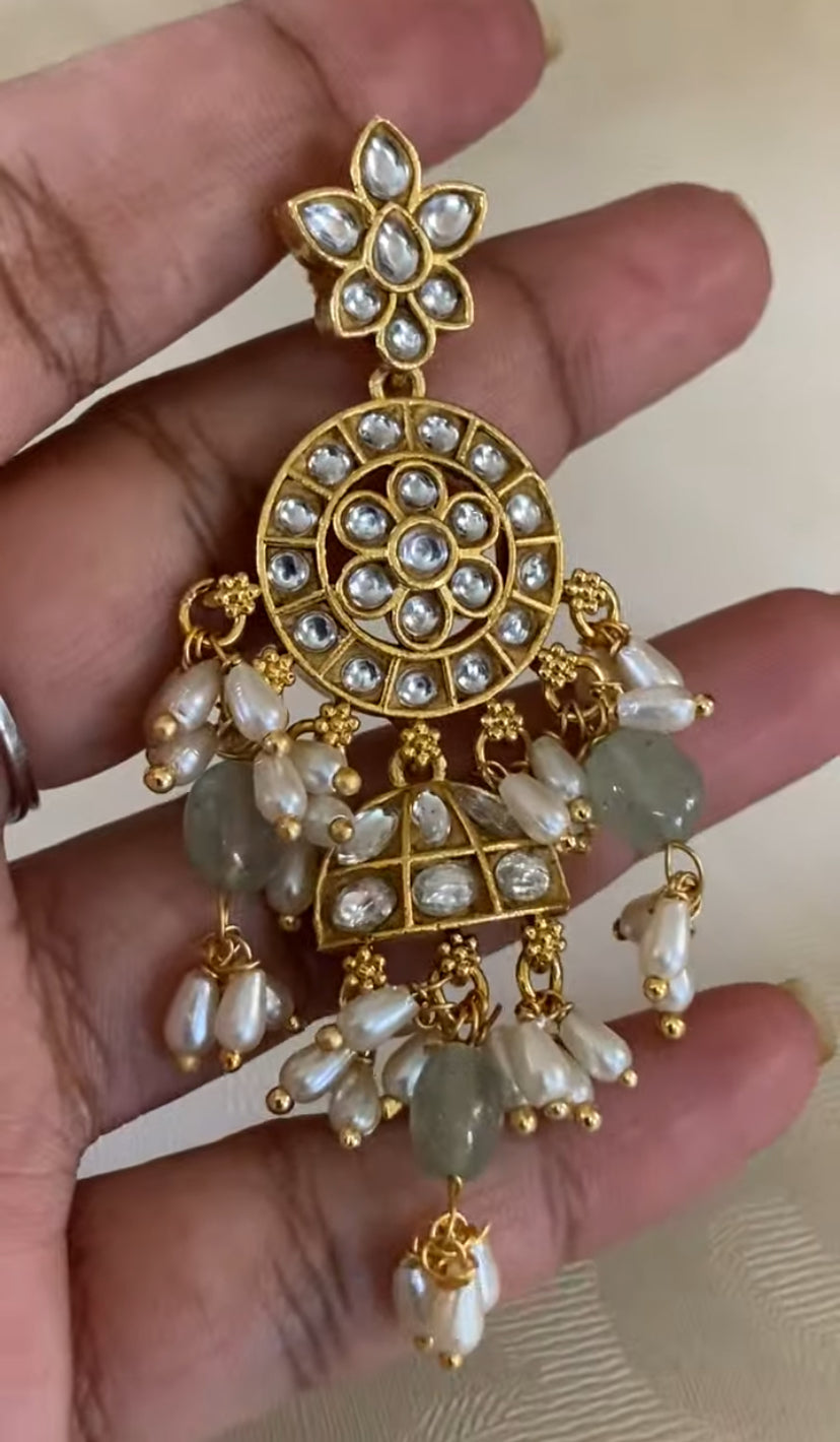 Kundan Guttapusalu Necklace With Earrings | Indian traditional jewellery
