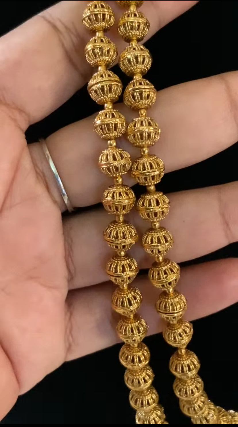 Antique Nakshi Balls Necklace With Jumkis | Indian Traditional Necklace